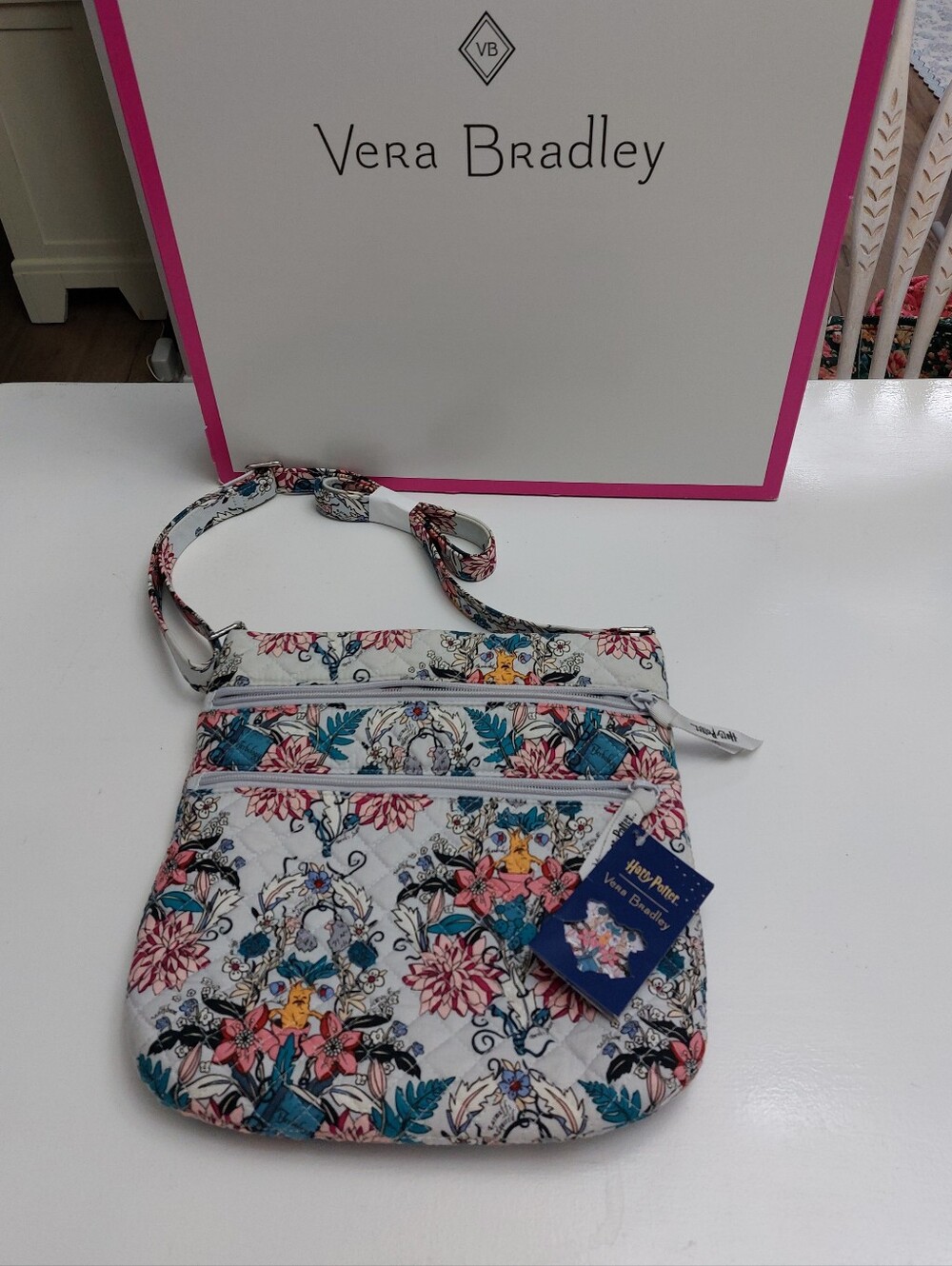 Vera Bradley Triple Zip Hipster Harry Potter Herbology NWT